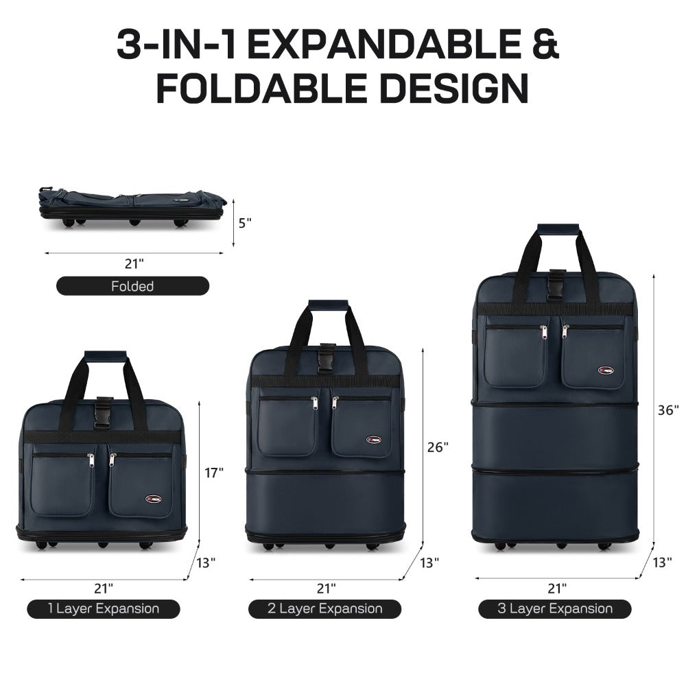 Carry On Luggage – 40 Inch, Expandable, Foldable, Spinner Wheels – detail view 31