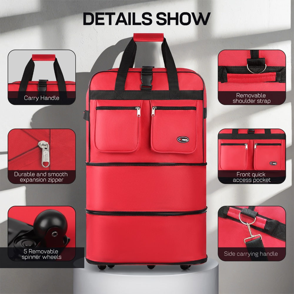 Carry On Luggage – 40 Inch, Expandable, Foldable, Spinner Wheels – detail view 38