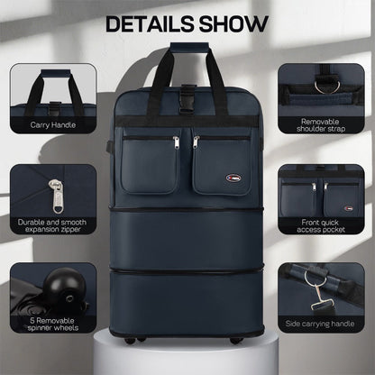 Carry On Luggage – 40 Inch, Expandable, Foldable, Spinner Wheels – detail view 4