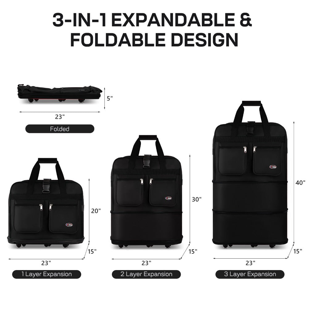 Carry On Luggage – 40 Inch, Expandable, Foldable, Spinner Wheels – detail view 59