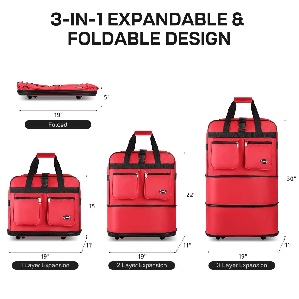 Carry On Luggage – 40 Inch, Expandable, Foldable, Spinner Wheels – detail view 63