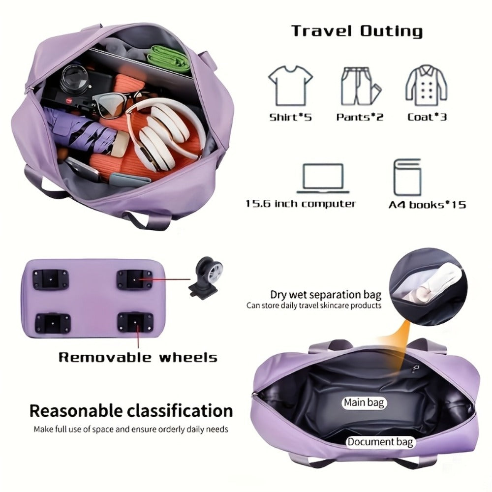 Carry On Luggage – 50L, Foldable, Expandable, Large Capacity – detail view 7