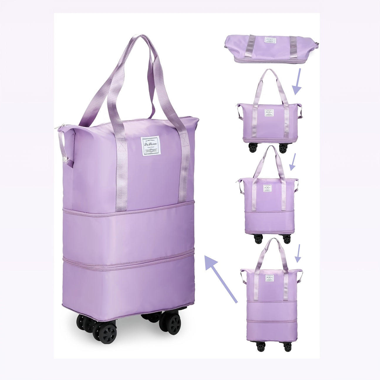 Carry On Luggage – Expandable, Rolling Duffel Detachable Wheels Expandable – detail view 20
