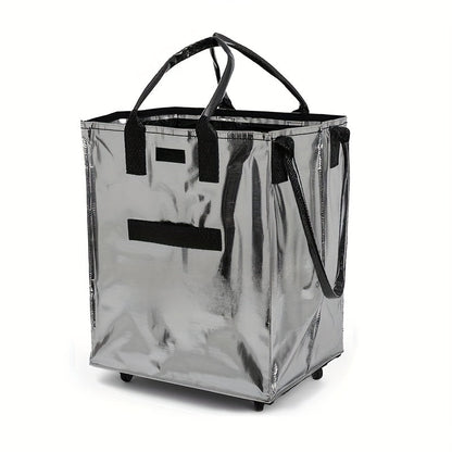 Carry On Luggage – Foldable, Foldable Rolling Shopping Cart Wheels – front view - product view 16