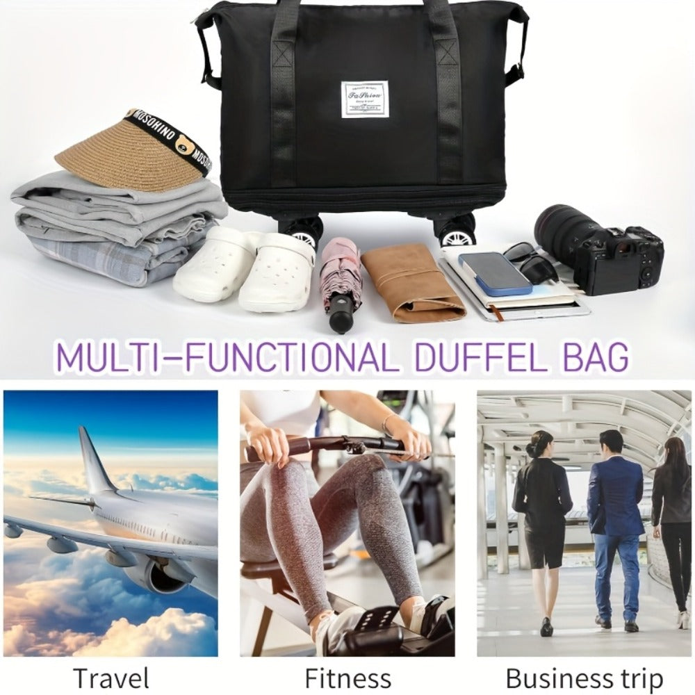 Carry On Luggage – Nylon, Foldable, Large Capacity, Lightweight – detail view 5