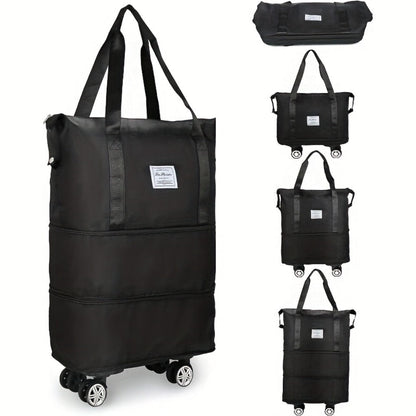 Carry On Luggage – Nylon, Foldable, Large Capacity, Lightweight – front view