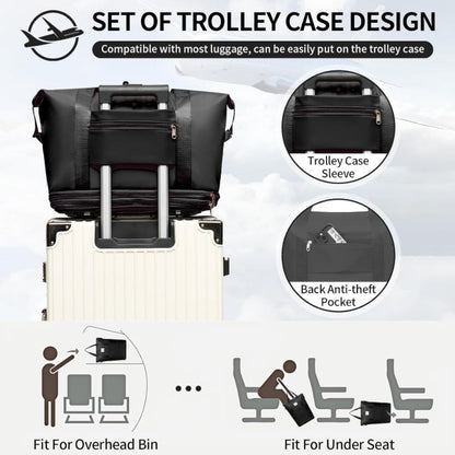 Carry On Luggage – Nylon, Foldable, Large Capacity, for Travel – detail view 9