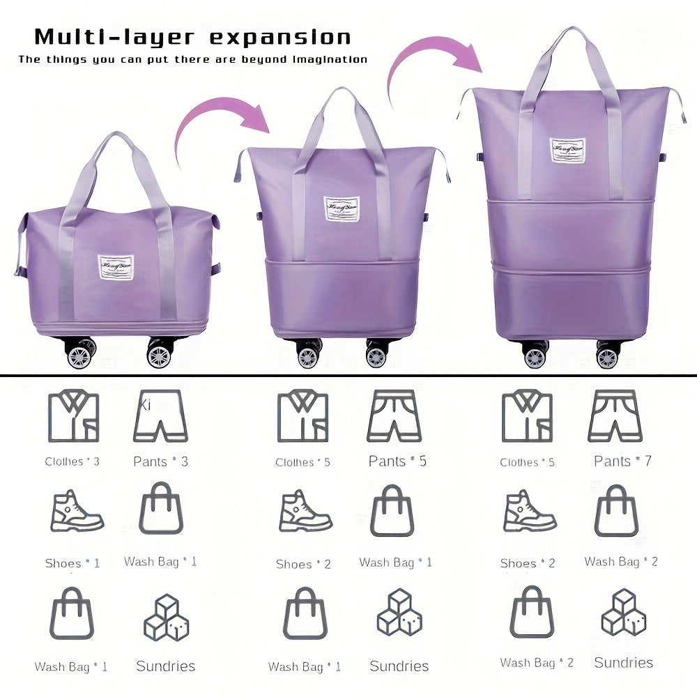Carry On Luggage – Soft Shell, Expandable, Foldable, Spinner Wheels – detail view 7