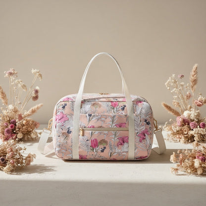 Carry On Luggage – for Travel, Floral Print Duffel Weekender Overnight – detail view 9