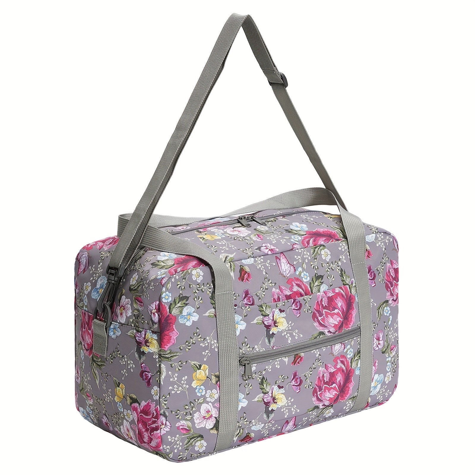 Carry On Luggage – for Travel, Floral Print Duffel Weekender Overnight – detail view 21