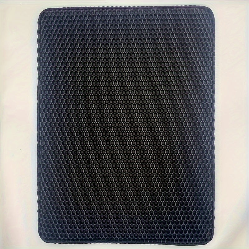 Cat Litter Mat Honeycomb Double Layer – Waterproof Urine-Proof Washable Litter Trapping Mat, Reduces Scatter & Easy to Clean