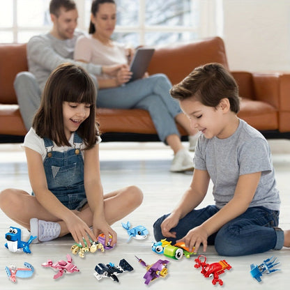 Ocean Mini Building Blocks 30-Pack Party Favors for Kids, Marine-Themed Mini Brick Sets for Birthday Goodie Bags