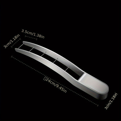 Tong-Style Watermelon Cube Cutter with Stainless Steel Arms, Marked Spacing and Black Handle