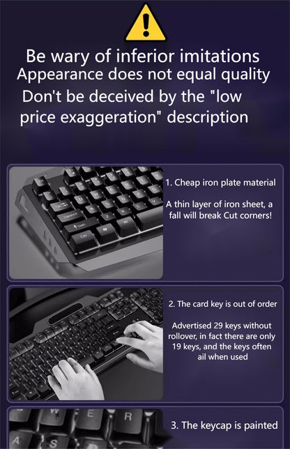 RGB Gaming Keyboard and Mouse Combo Wired USB, Backlit Keyboard & Mouse Set for PC Desktop Laptop Windows