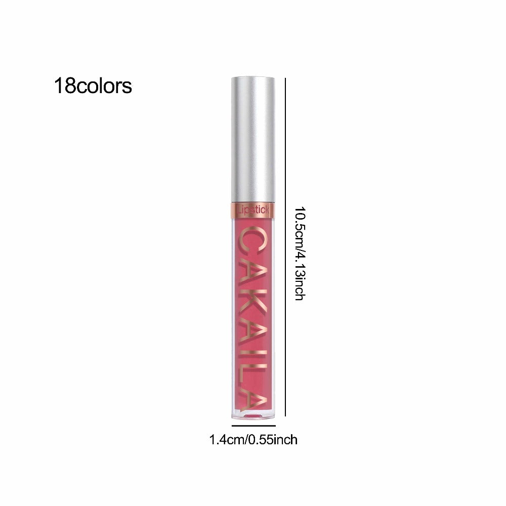 18-Piece Matte Liquid Lipstick Collection with Numbered Shades, Slim 10cm Tubes and Silver Caps