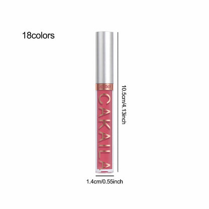 18-Piece Matte Liquid Lipstick Collection with Numbered Shades, Slim 10cm Tubes and Silver Caps