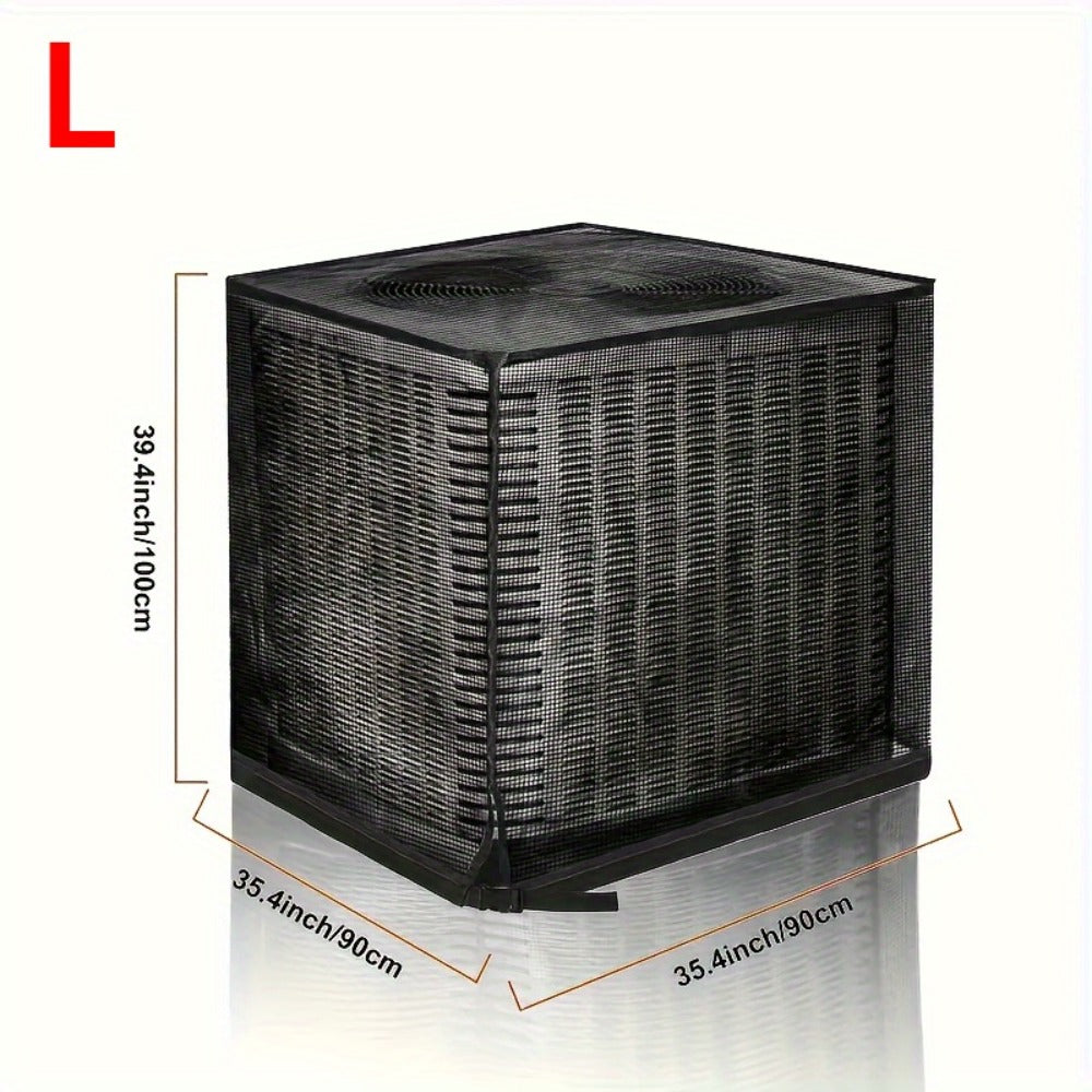 Outdoor AC Unit Cover Heavy Duty Waterproof Central Air Conditioner Cover with Mesh Vent Adjustable Straps UV Rain Snow Debris Bug Leaf