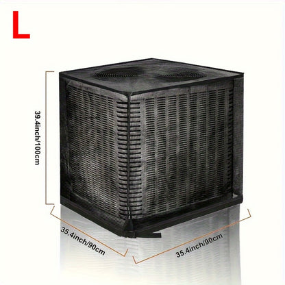 Outdoor AC Unit Cover Heavy Duty Waterproof Central Air Conditioner Cover with Mesh Vent Adjustable Straps UV Rain Snow Debris Bug Leaf