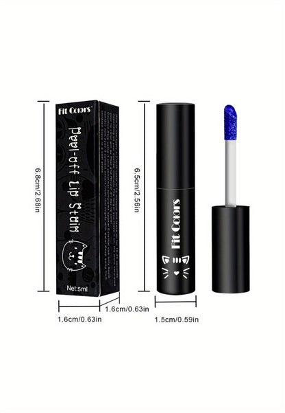 Matte Velvet Lip Stain Set 6 Colors Waterproof Smudge-Proof, Metallic Blue Cobalt Bold Shades Vegan Lip Gloss for All Skin Tones