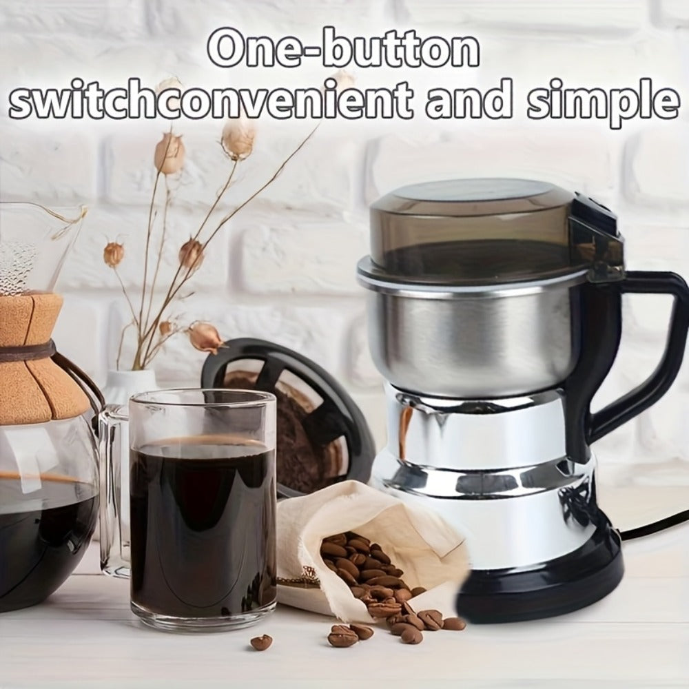 Electric Coffee Grinder 400ml 14oz 4-Blade Stainless Steel 10 Second Quick Grinding for Entryways, Bedrooms and Living Spaces
