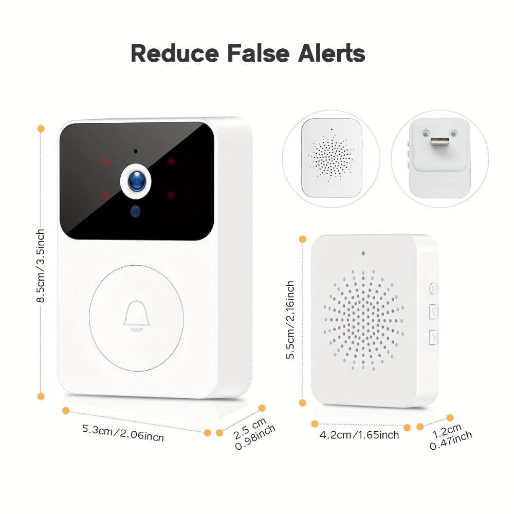 Video Doorbell 960p Wireless Camera with Voice Changer, Night Vision, Two-Way Audio and Single or Two-Pack Options