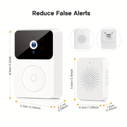 Video Doorbell 960p Wireless Camera with Voice Changer, Night Vision, Two-Way Audio and Single or Two-Pack Options