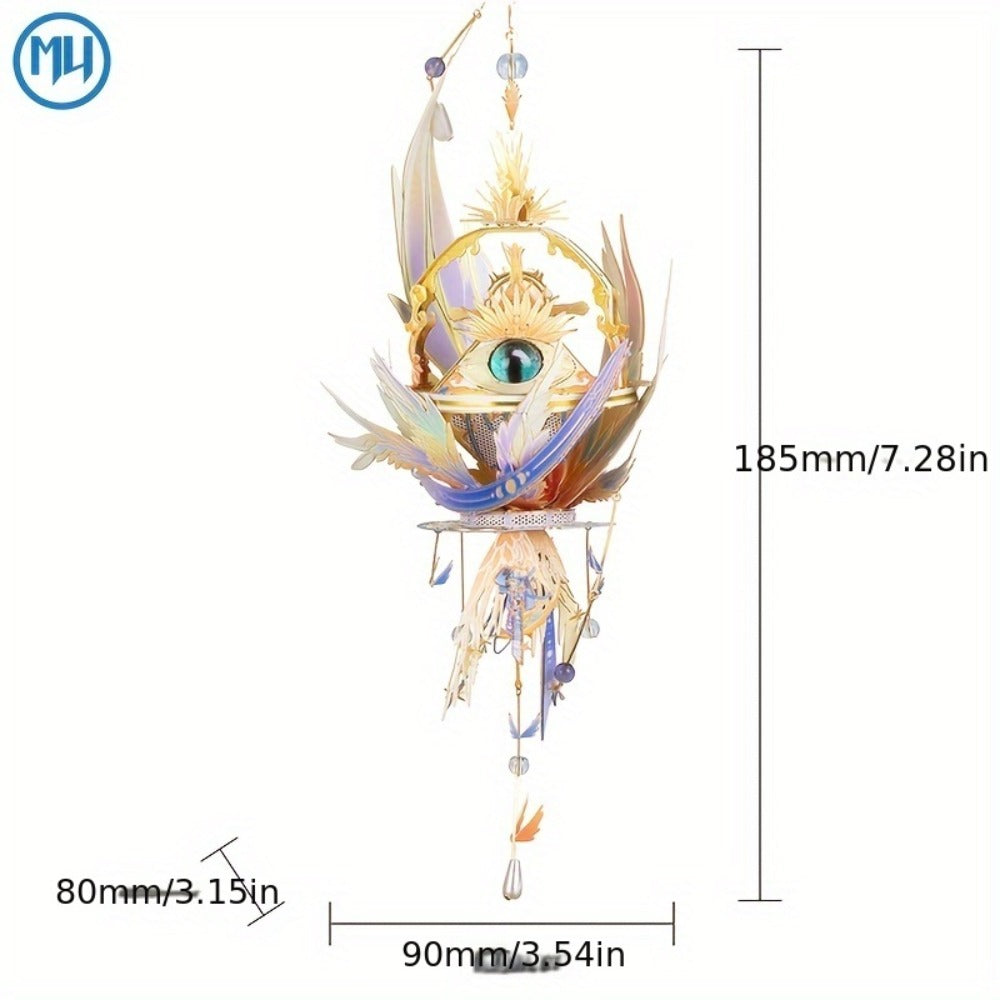 3D Metal Puzzle Model Kit, God's Eye & Angel's Eye MU Assembly, Laser-Cut DIY Craft, Artistic Home & Office Decor