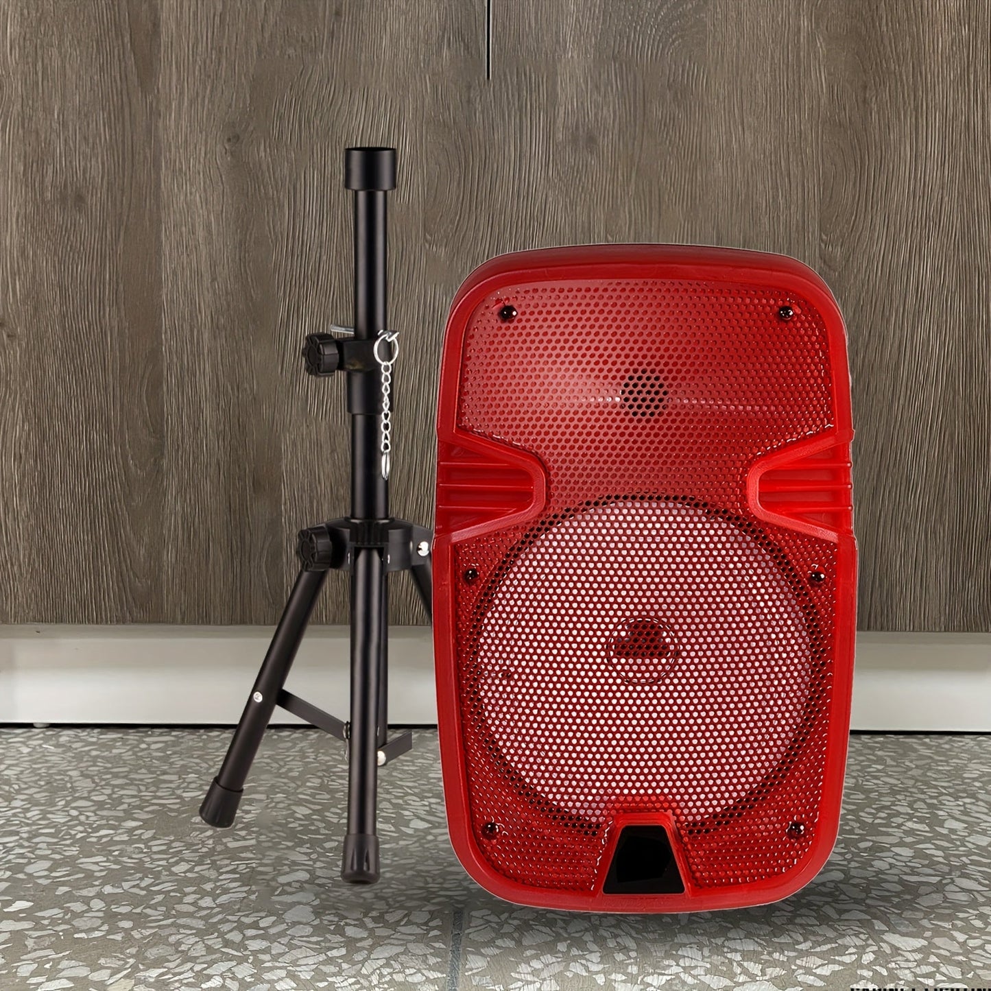 1000W Portable Party Speaker with 8-Inch Woofer, Karaoke Microphone, RGB Lights, Bluetooth, FM, USB & TWS