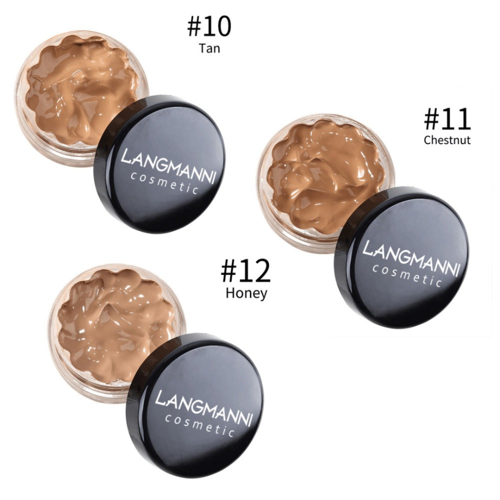 Full Coverage Concealer Set 3-Piece Waterproof Cream Foundation, Covers Dark Circles Eye Bags Blemishes Freckles