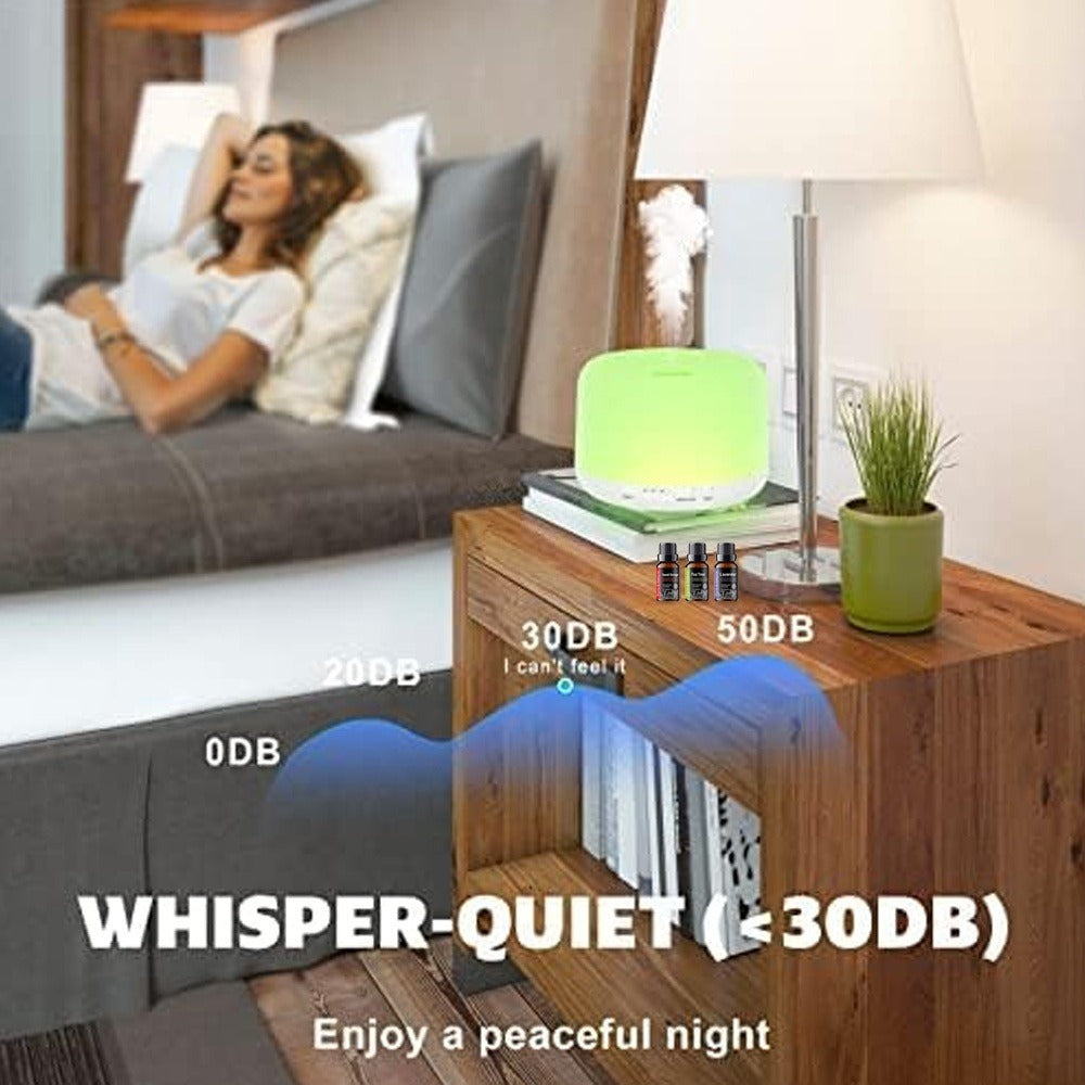 Remote Control Aroma Diffuser 300ml, Humidifier & Mood Light with 6 Premium Essential Oils