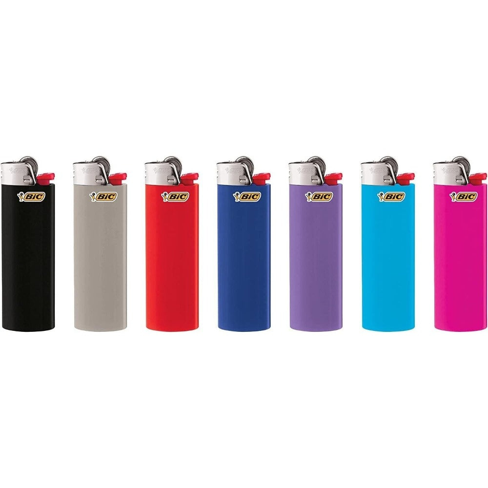 BIC Classic Pocket Lighters Bulk, Assorted Colors, Reliable Windproof Flame for Candles Fireplace Camping Grill