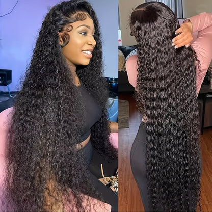 Loose Curly Wave Lace Front Wig 13x4 Synthetic Glueless Pre Plucked Heat Resistant Natural Hairline