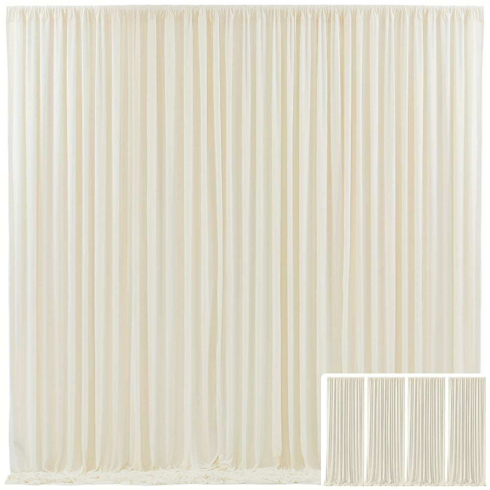 Blackout Backdrop Curtain 4 Pack 5x10 Ft - Heavyweight Nonwoven, Wrinkle-Resistant for Entryways, Bedrooms and Living Spaces