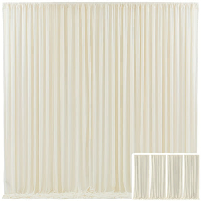 Blackout Backdrop Curtain 4 Pack 5x10 Ft - Heavyweight Nonwoven, Wrinkle-Resistant for Entryways, Bedrooms and Living Spaces