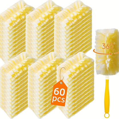 Duster Refills 360 Degree Electrostatic Microfiber Disposable Dusting Refills with Handle for Entryways, Bedrooms and Living Spaces