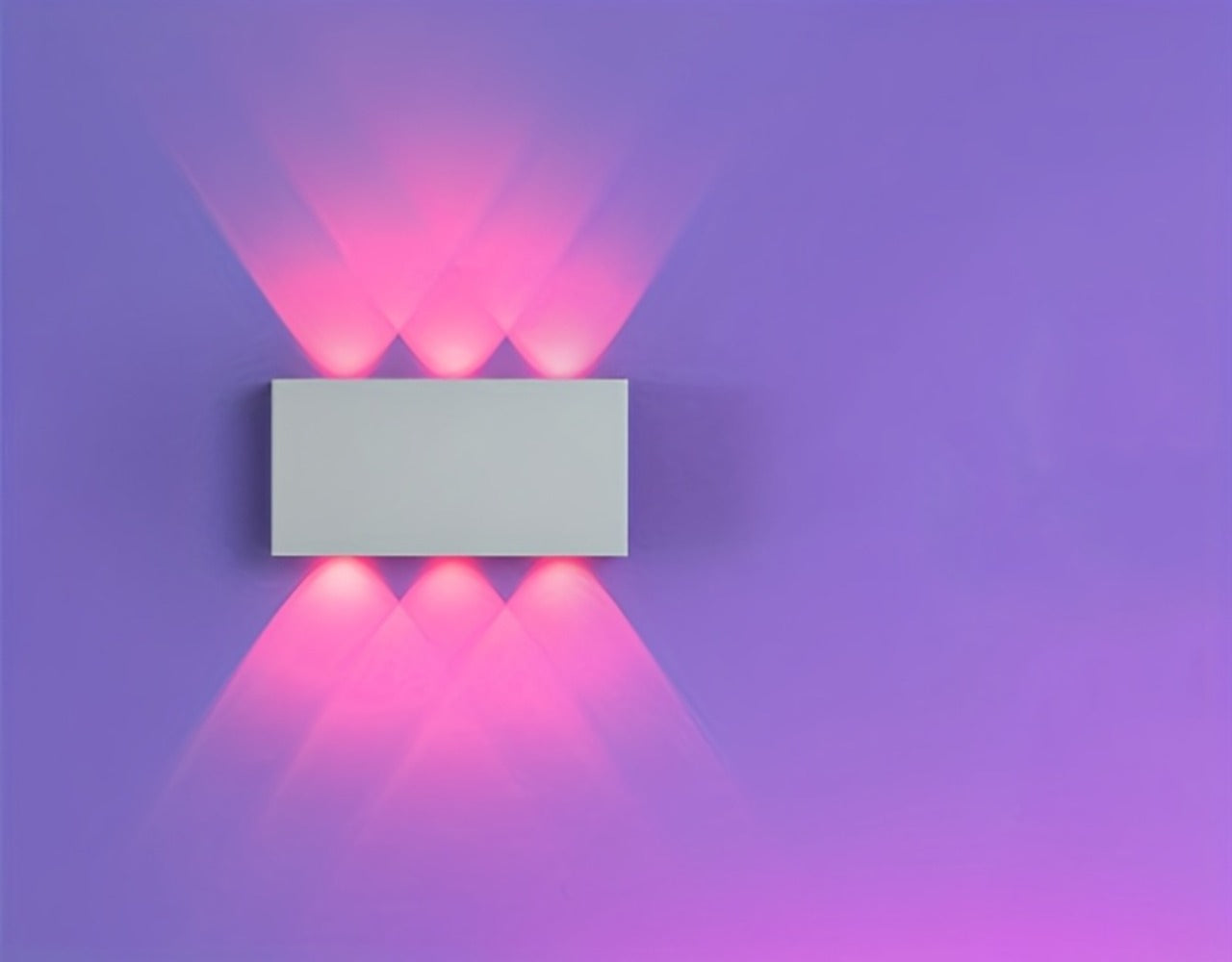 RGB Wall Light 2 Pack Battery Powered - Seven Color Gradient Dimming Night Light with Touch Switch
