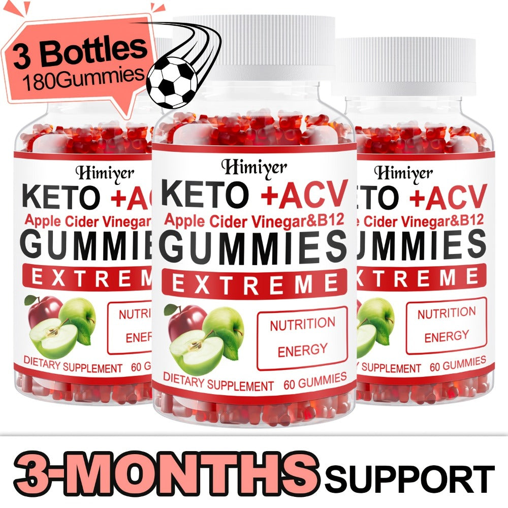 Apple Cider Vinegar Gummies with Pomegranate, Beet Juice & Vitamin B12, Keto ACV Gummies for Weight Management