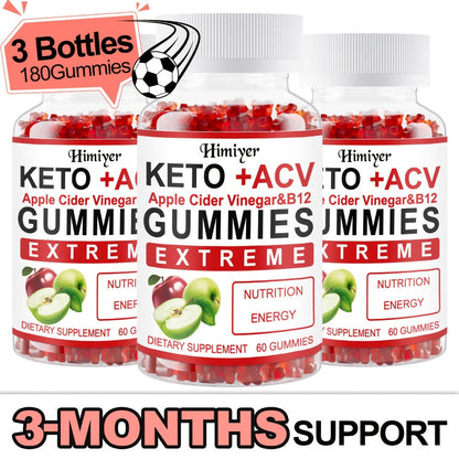 Apple Cider Vinegar Gummies with Pomegranate, Beet Juice & Vitamin B12, Keto ACV Gummies for Weight Management