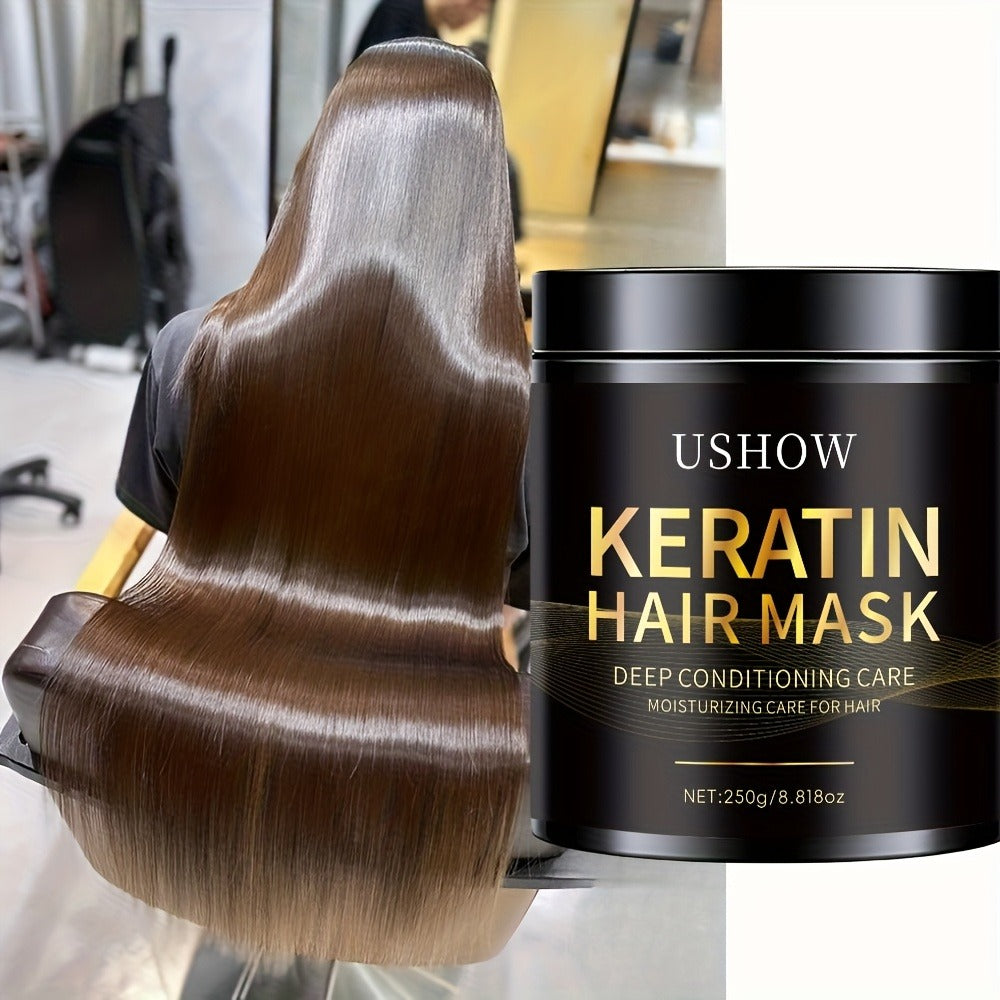 Deep Conditioning Keratin Hair Mask 250g with Collagen, Dry & Damaged Hair, Anti-Breakage, Reduces Split Ends