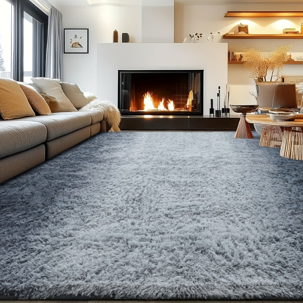 Area Rug for Bedroom, 8x10 Fluffy Shag with 1.8-Inch Plush Pile and Nine Colors for Bedroom or Living Room