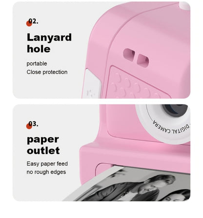 Instant Print Digital Camera with 1-Second Photo Printing, 1080P HD Screen, Selfie & Video Camera