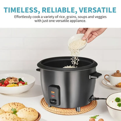 Rice Cooker Small Mini 3-Cup Uncooked 6-Cup Cooked, 1.5Qt Electric Rice Pot with Auto Keep, One-Touch Operation