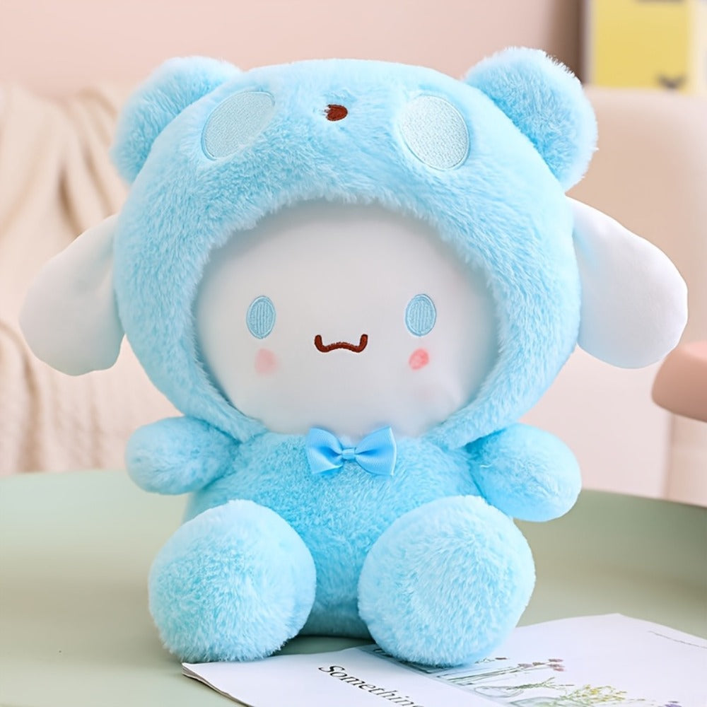Plush Toy Big-Eared Puppy Character Doll in White, Blue Jade or Pudding Color Styles for Collecting