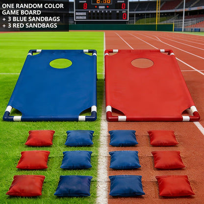 Portable Bean Bag Toss Game Set, 2 Foldable Boards & 12 Bean Bags, Outdoor Party Backyard Camping Game for Kids & Adults