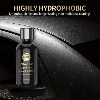 Graphene Ceramic Coating Kit 70ml – 20H Ultra High Gloss Car Paint Protection, 10+ Year Long-Lasting Shield