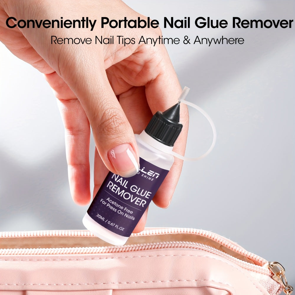Nail Glue Remover 20ml Precision Needle Applicator Acetone Free – Fast Acting No-Mess Formula for Press On Nails Gel X Nail Tips Fake Nails