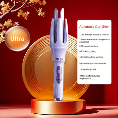 Hair Curler - One Button Electric Rotary Curling Iron with LED Display, 9-Speed Intelligent Temperature Control