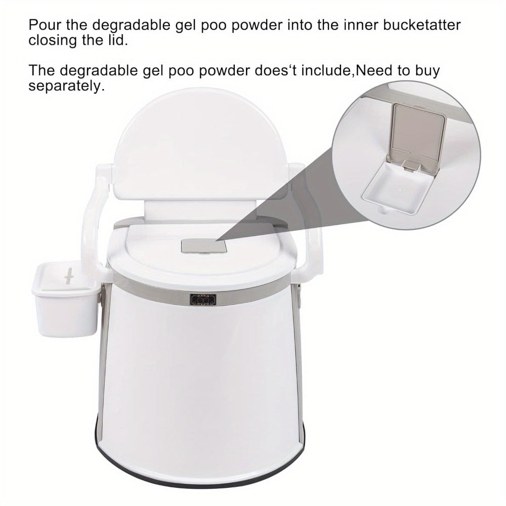 Portable Toilet for RV Camping – Lightweight Porta Potty, 330 LB Capacity, Detachable Inner Bucket, Doubles as Chair, for Boat, Van