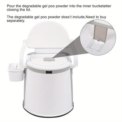 Portable Toilet for RV Camping – Lightweight Porta Potty, 330 LB Capacity, Detachable Inner Bucket, Doubles as Chair, for Boat, Van