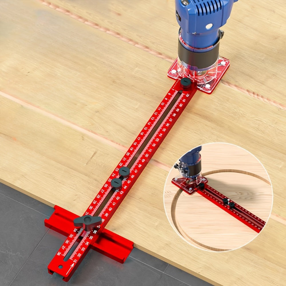 Circle Cutting Jig 3-in-1 Woodworking Router Fixture Expandable 3.54 to 24 Inch Diameter for Entryways, Bedrooms and Living Spaces